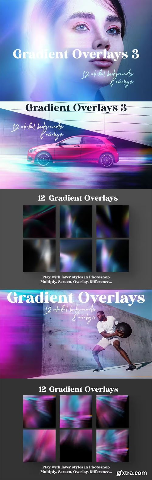 Gradient Overlays Vol.3 - 12 Colorful Backgrounds