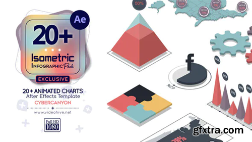 Videohive Isometric Infographic Pack 37547856