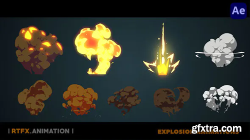 Videohive Cartoon Flash 2D FX explosions [After Effects] 37735216