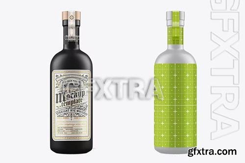 Dark Liquor Glass Bottle Mockup M8E8UDY