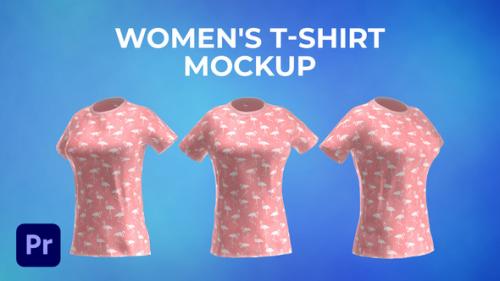 Videohive - Womens T-shirt Mockup Template - Animated Mockup PREMIERE - 37806070