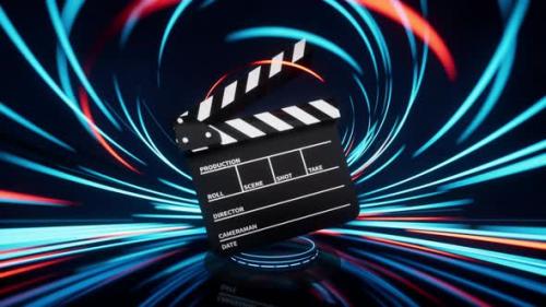 Videohive - Clapper board with spin lines effect - 37753666