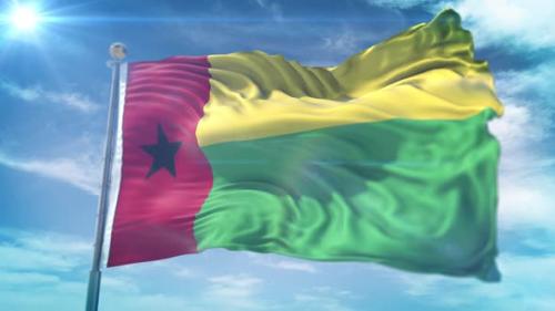 Videohive - 4K 3D Guinea Bissau Flag - 37780038
