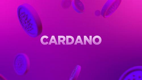 Videohive - Cardano Cryptocurrency Falling Coins Background Loop - 37783822