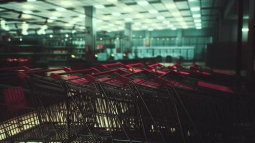 Videohive - Empty Closed Supermarket Due Covid19 Coronavirus Epidemic - 37805350