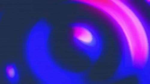 Videohive - Moving Circles Metal Looped Abstract Digital Animation in Retrowave Style - 37914572