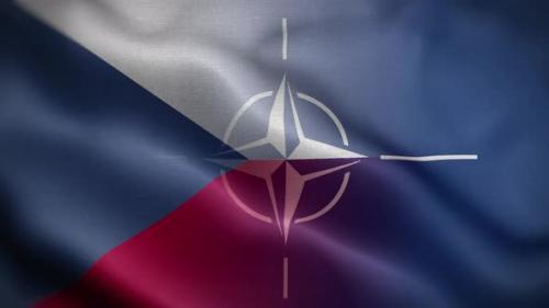 Videohive - Nato Czech Republic Flag Loop Background 4K - 37917102