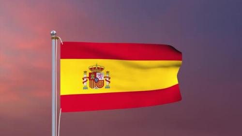 Videohive - Spain Flag - 37917701