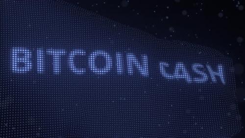 Videohive - Bitcoin Cash Cryptocurrency Name on Waving Digital Flag - 37922339