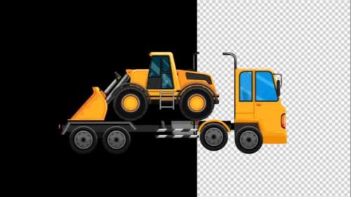 Videohive - Carrier Truck with Wheel Loader - 37924658