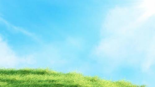Videohive - Swaying Grass Slow with Sky Loop 4K - 37926227