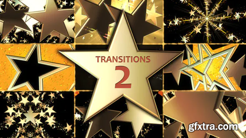 Videohive Gold Star Transitions Pack 2 36640189