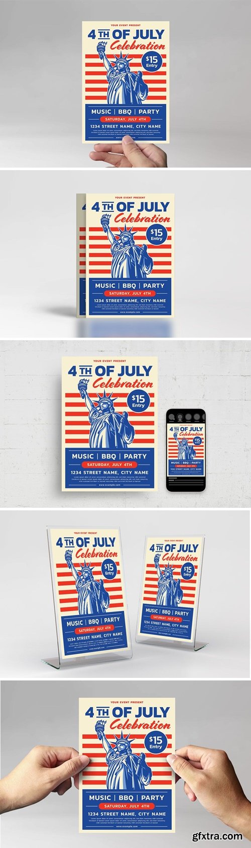 4th of July Flyer Template E2KZRC6