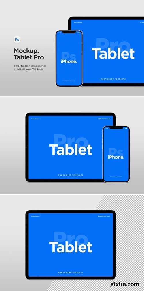 Tablet and Phone Front Mockup 01 XT3R5JS
