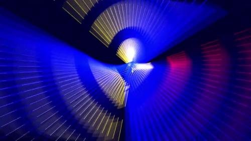 Videohive - Colorful Neon Lines Lights Are Moving - 37408625