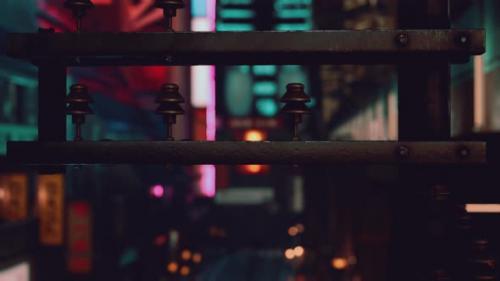 Videohive - Night Scene of Japan City with Neon Lights - 37937821