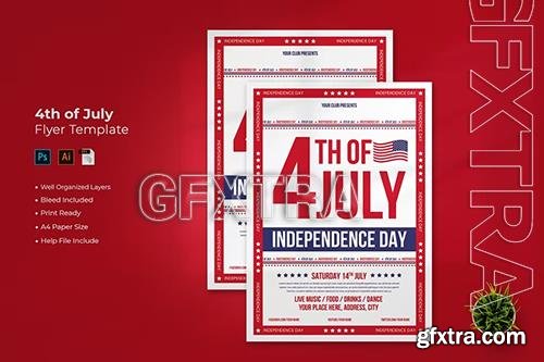 4th of July Flyer Template EJUZNT7
