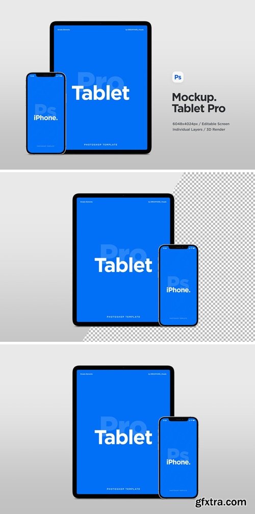 Tablet and Phone Front Mockup 02 SF4GPED