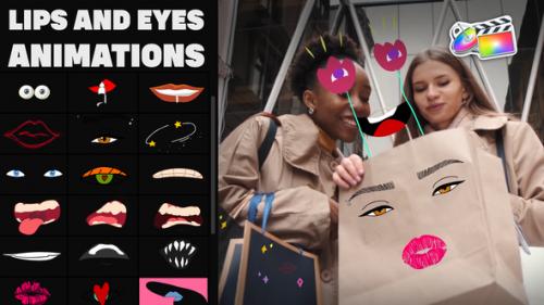 Videohive - Lips And Eyes Mask Stickers for FCPX - 37986616