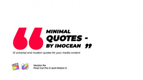 Videohive - Minimal Quotes | FCPX - 38006349