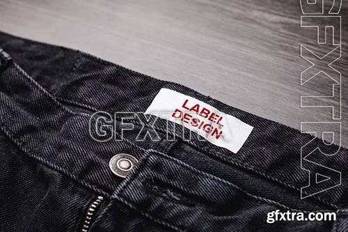 Clothing Label Mock Up on Jean 65YE37T