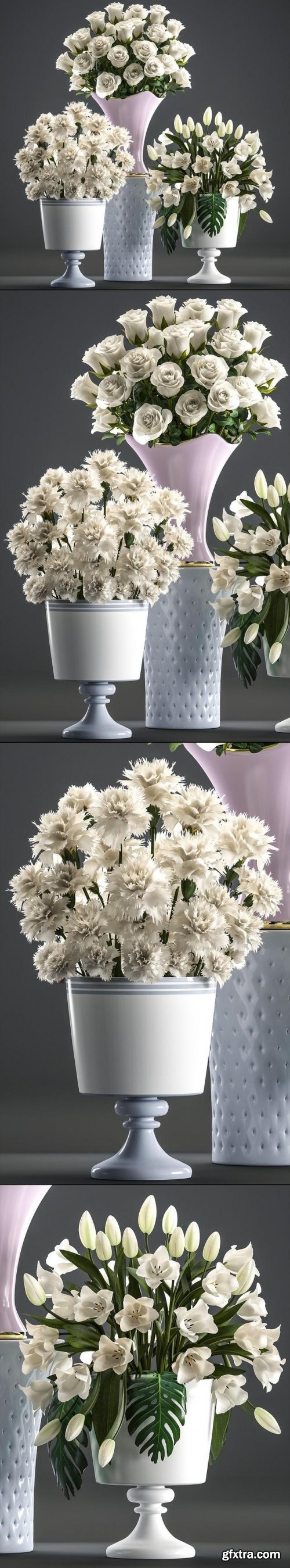 Collection of flowers 58. White bouquets.