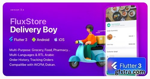 CodeCanyon - FluxStore Delivery Boy v3.0 - Flutter App for Woocommerce - 32876204