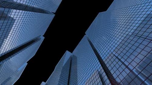 Videohive - tall mirror buildings with an alpha channel - 37969119