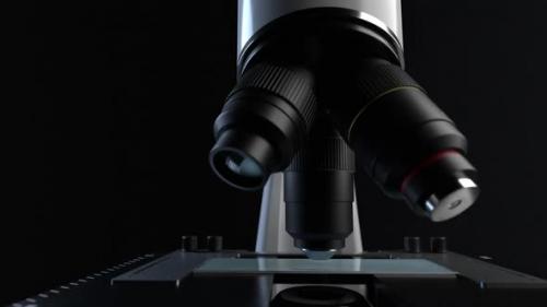 Videohive - close-up microscope observation and study of viruses. animation has an alpha channel - 37969981