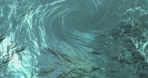 Videohive - Rotating Blue Abstract Swirl Whirlpool Abstract Background Animation Seamless Loop - 37942121