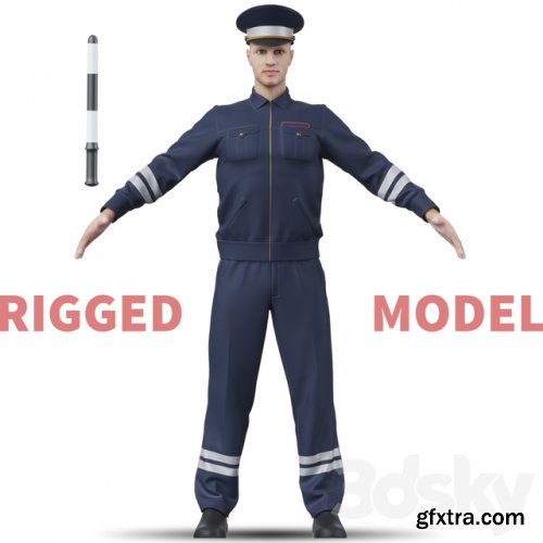 Policeman. Inspector (RIGGED)