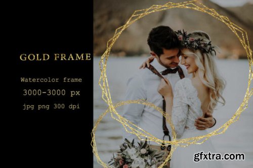 Gold Sublimation Gold Frame Geometric