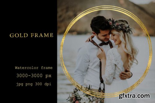 Gold Frame Geometric Sublimation Wedding