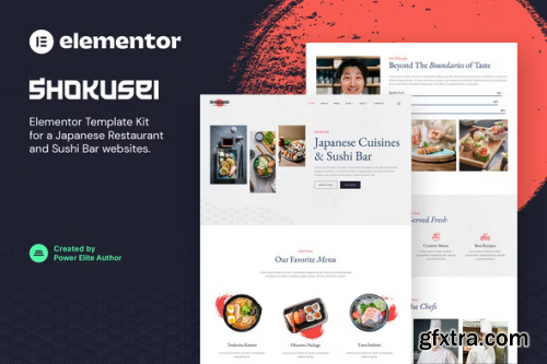 ThemeForest - Shokusei - Japanese Restaurant & Sushi Bar Elementor Template Kit