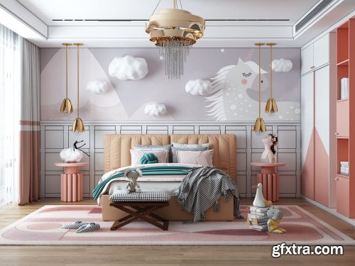 Children Room Interior 03 by Huy Hieu Lee