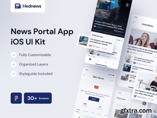 Hednews - News Portal App UI Kit