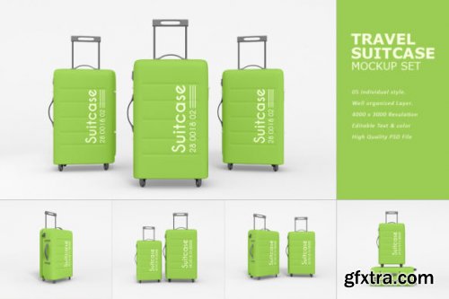 Exclusive Travel Suitcase Mock-up Set