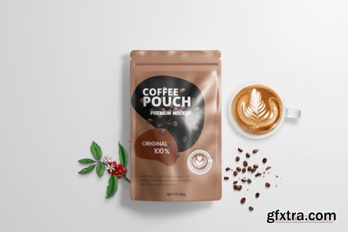 Stand up pouch packaging mockup
