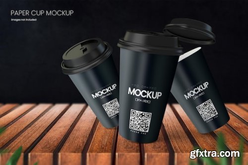 Premium paper coffee cup mockup