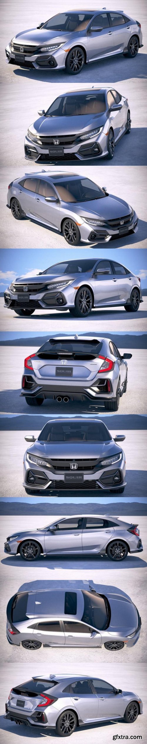 Honda Civic Hatchback 2020 3D Model