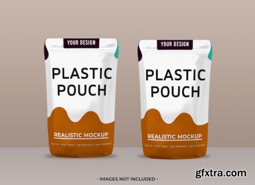 Stand up plastic pouch mockup
