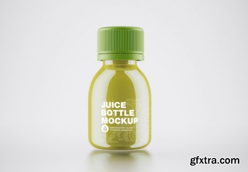 Plastic juice bottle mockup
