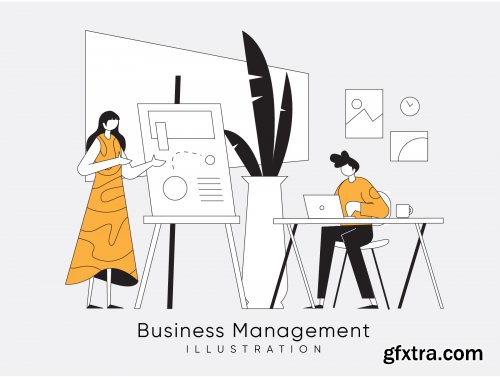 Business Management Illustration Kit