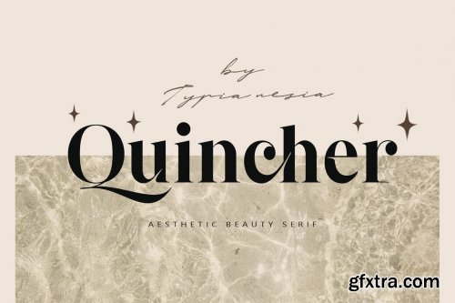 Quincher - Modern Aesthetic Beauty Serif Font