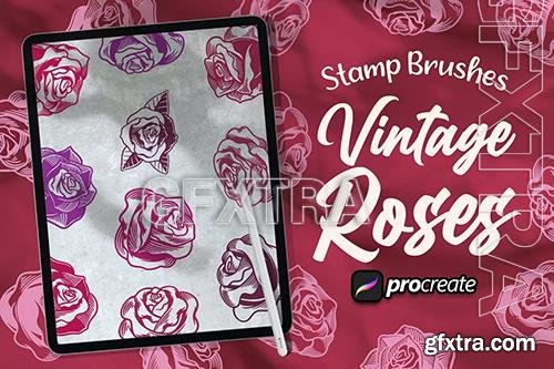 Vintage Roses Brush Stamp 933ZF7X
