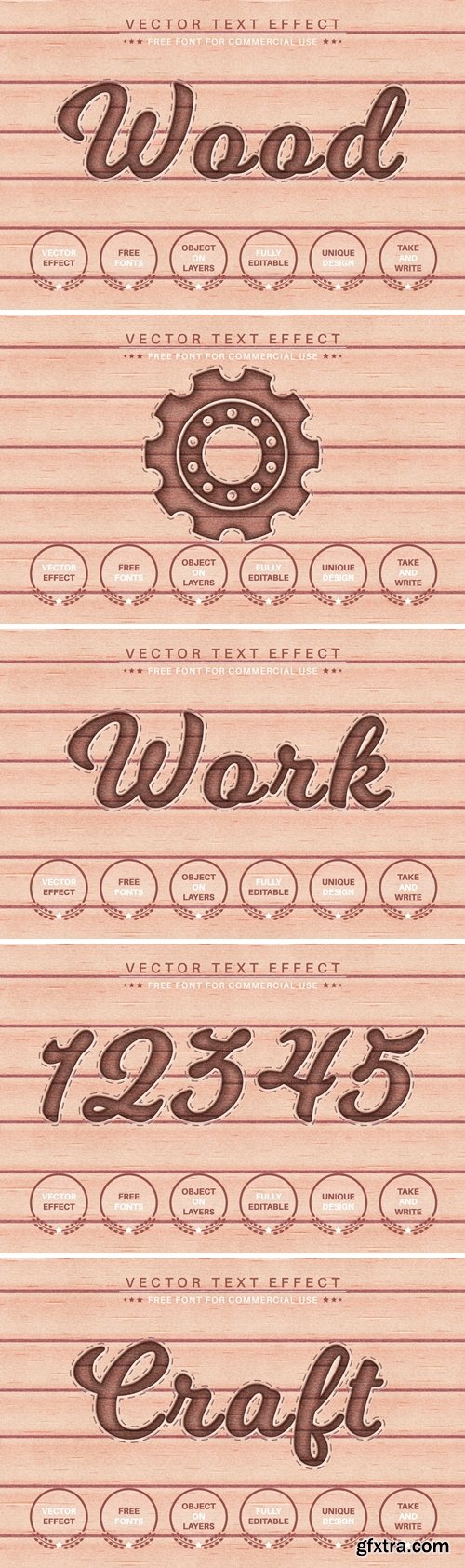 Wooden Craft - Editable Text Effect, Font Style