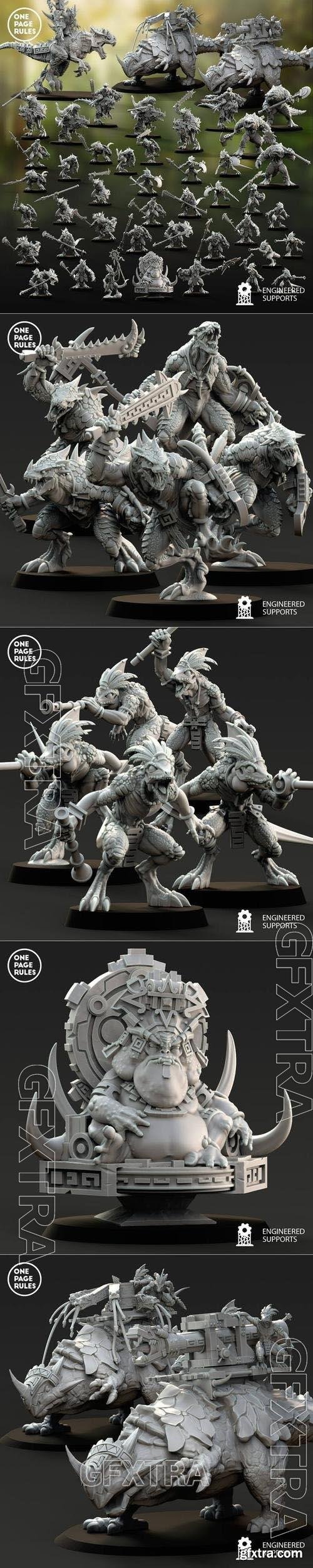One Page Rules - Saurians - Army Bundle 3D