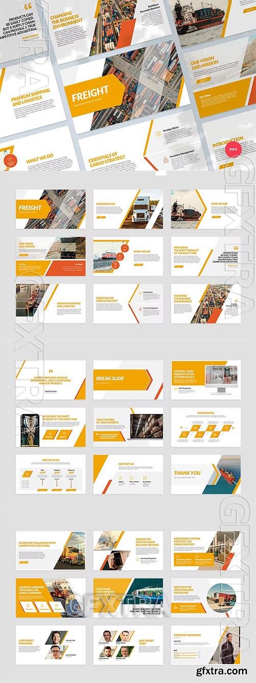 Cargo Delivery Powerpoint, Keynote and Google Slides Presentation Template