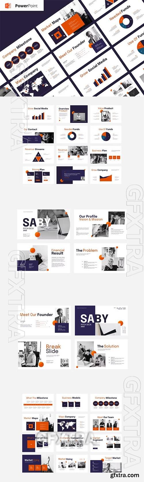 Saby - Powerpoint Pitch Deck Presentation Template CQP5LUP