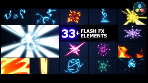 Videohive - Flash FX Elements Pack | DaVinci Resolve - 38034461